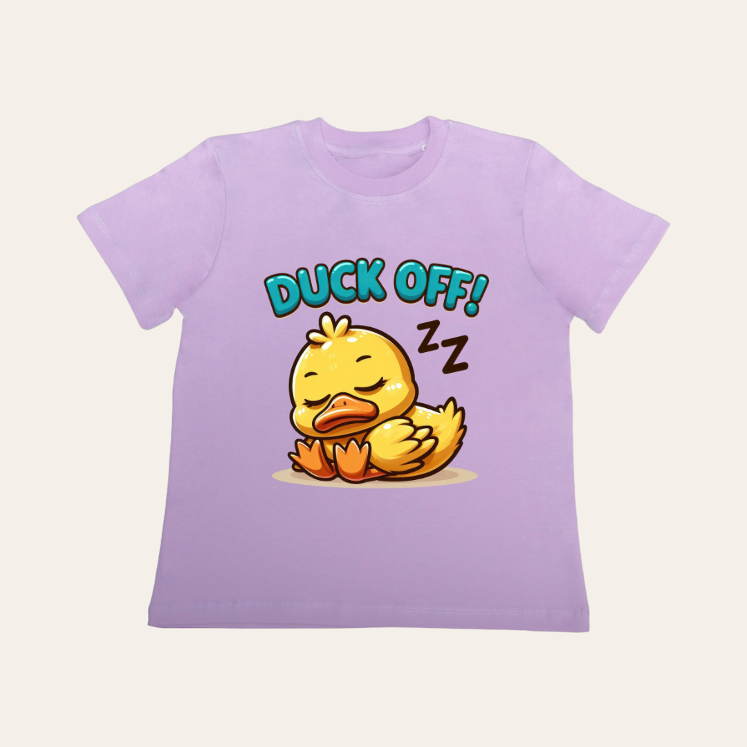 Unisex Lavender Sleeping Duck T Shirt for Kids