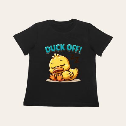 Unisex Black Sleeping Duck T Shirt for Kids