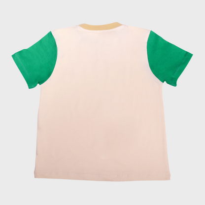 Unisex Don't Duck Cream & Green T Shirt for Kids