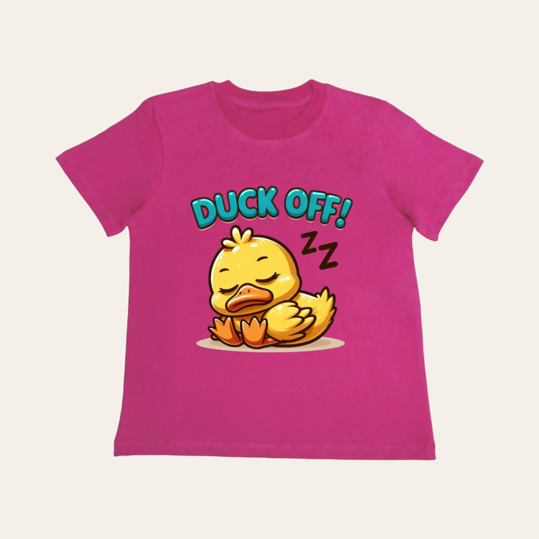 Unisex Pink Sleeping Duck T Shirt for Kids