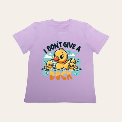 Unisex Lavender Don't Duck T Shirt for Kids