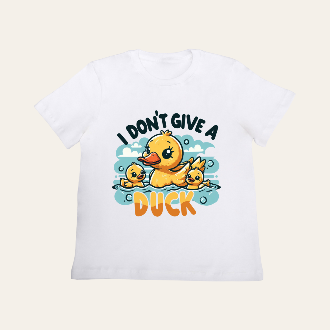 Unisex Off White Duck T Shirt for Kids