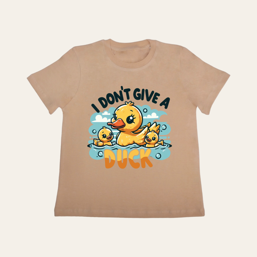 Unisex Light Brown Duck T Shirt for Kids