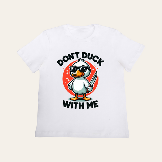 Unisex Off White Don't Duck T Shirt for Kids