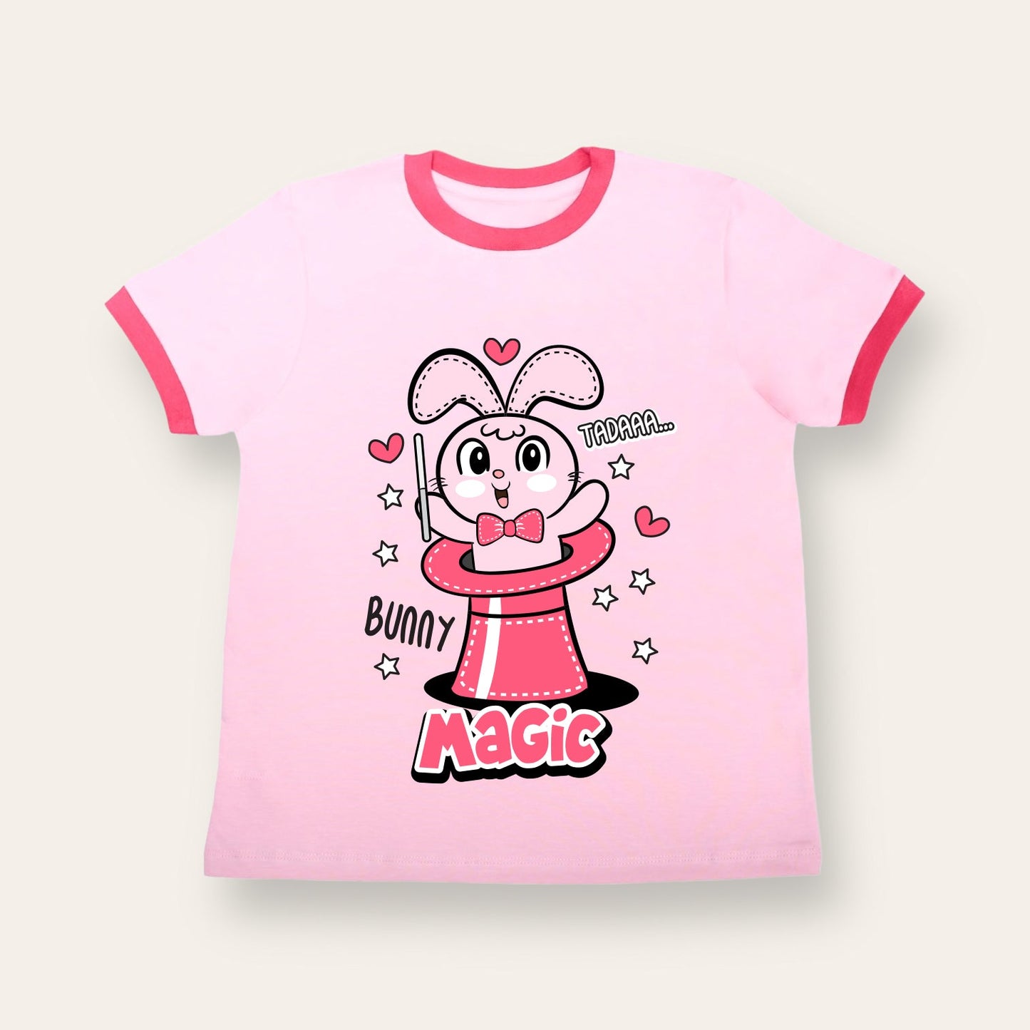 Unisex Baby Pink Bunny T Shirt for Kids