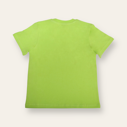 Unisex Plain Neon Green T Shirt for Kids