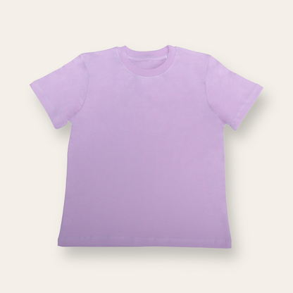 Unisex Plain Lavender T Shirt for Kids