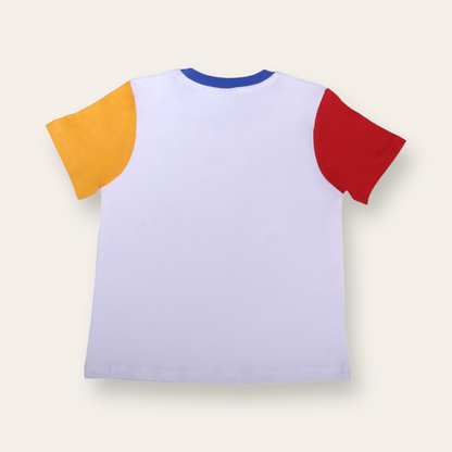 Unisex Red/Yellow Sleeves Best Driver T Shirt for Kids