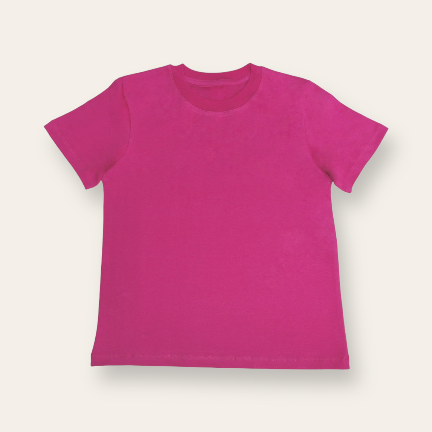 Unisex Plain Pink T Shirt for Kids