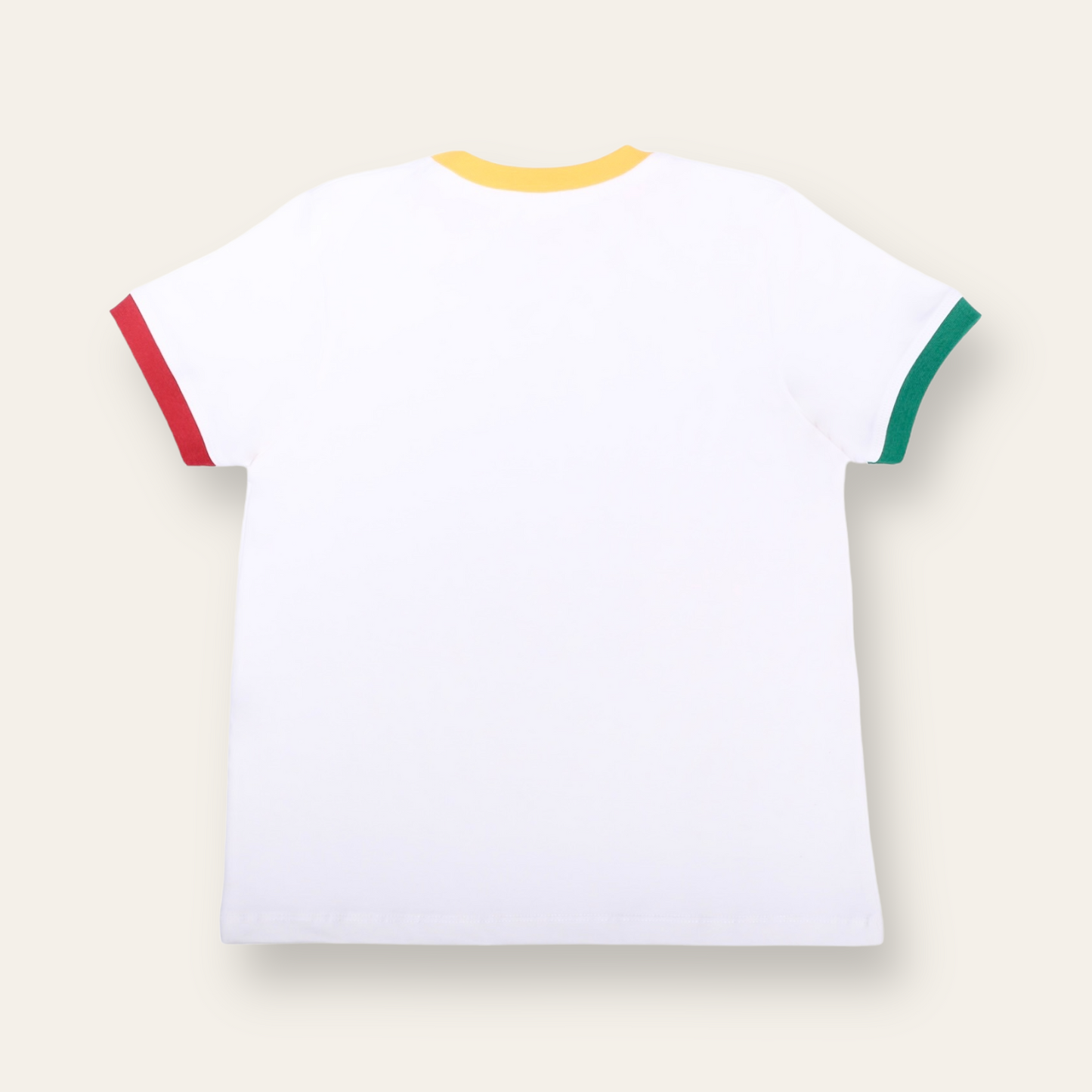 Unisex Plain White Ribbed T Shirt for Kids