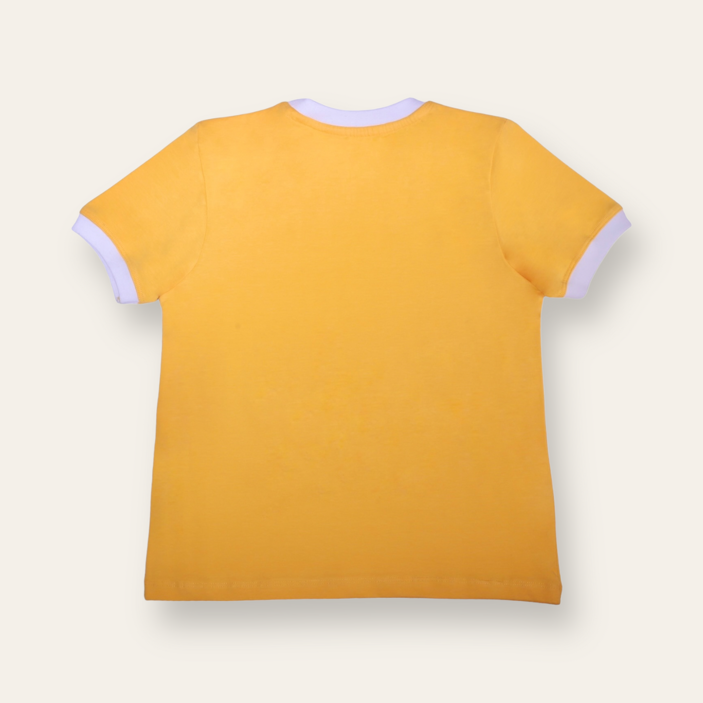 Unisex Yellow with Ribs Baseball Jumbo Team T Shirt for Kids