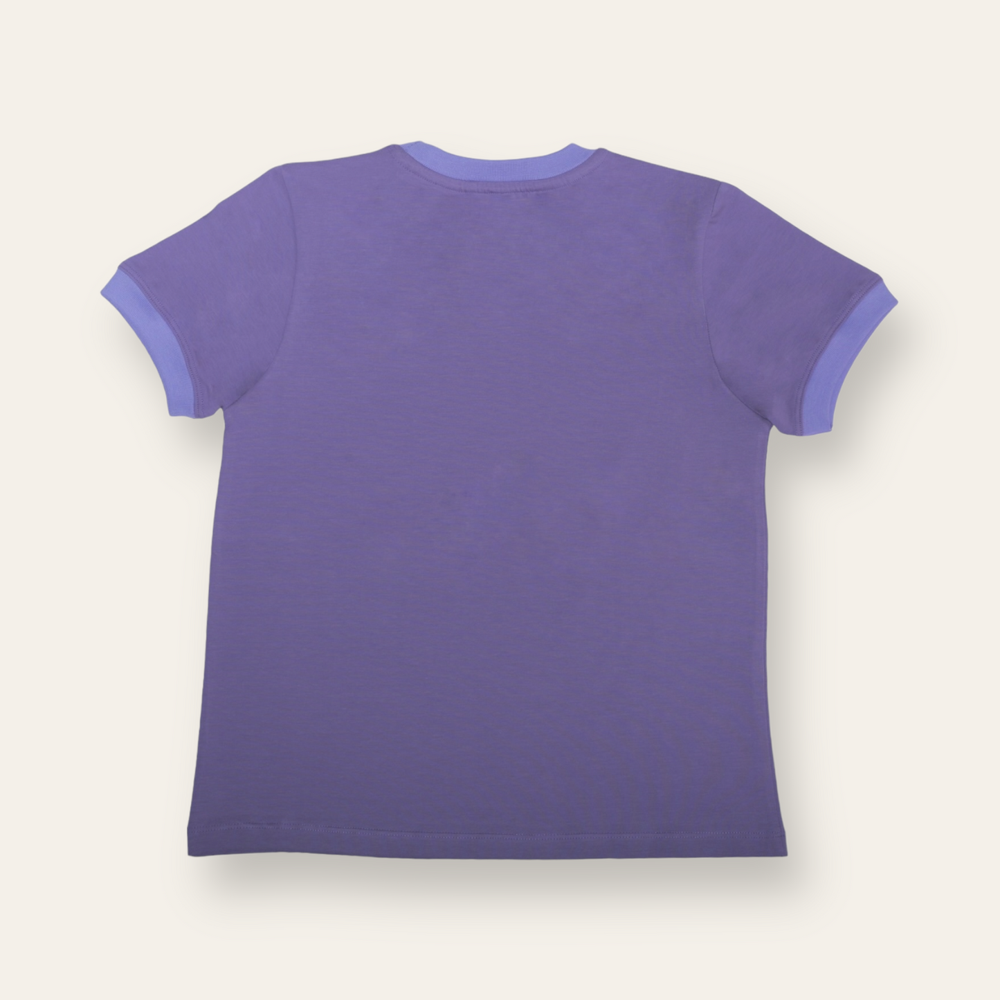 Unisex Plain Purple Ribbed T Shirt for Kids