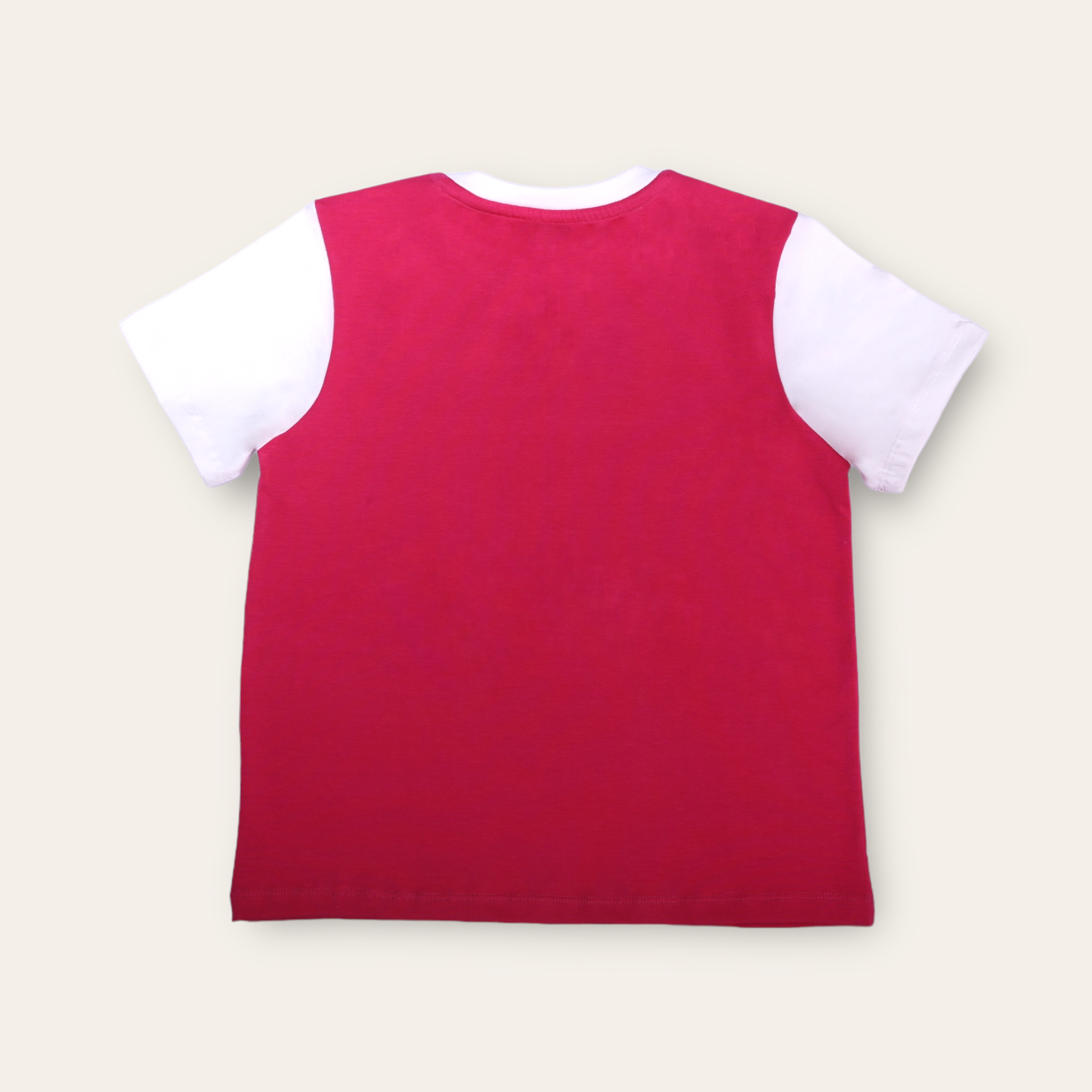 Unisex Plain Pink & White T Shirt for Kids