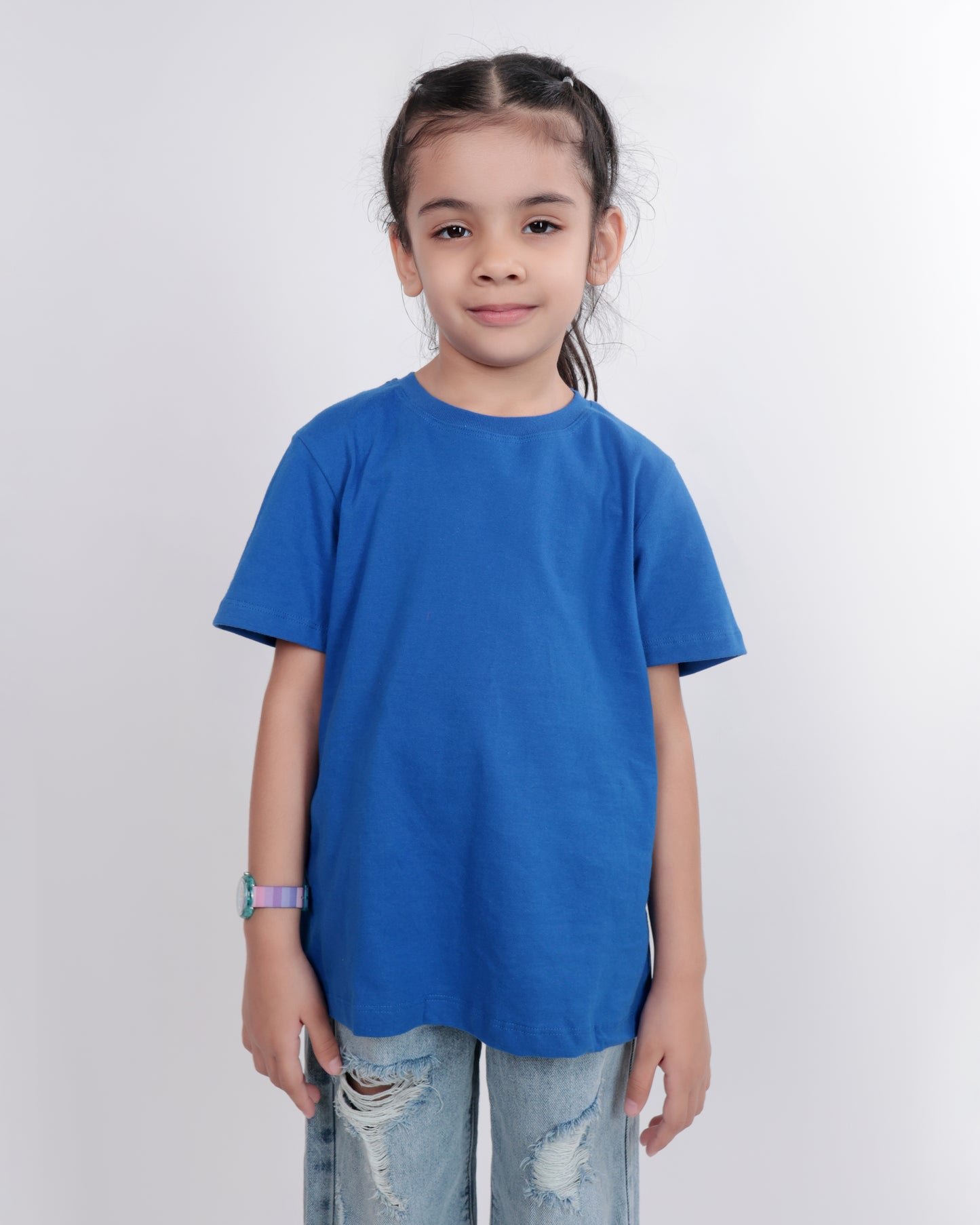 Unisex Plain Royal Blue T Shirt for Kids