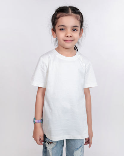 Unisex Plain White T Shirt for Kids