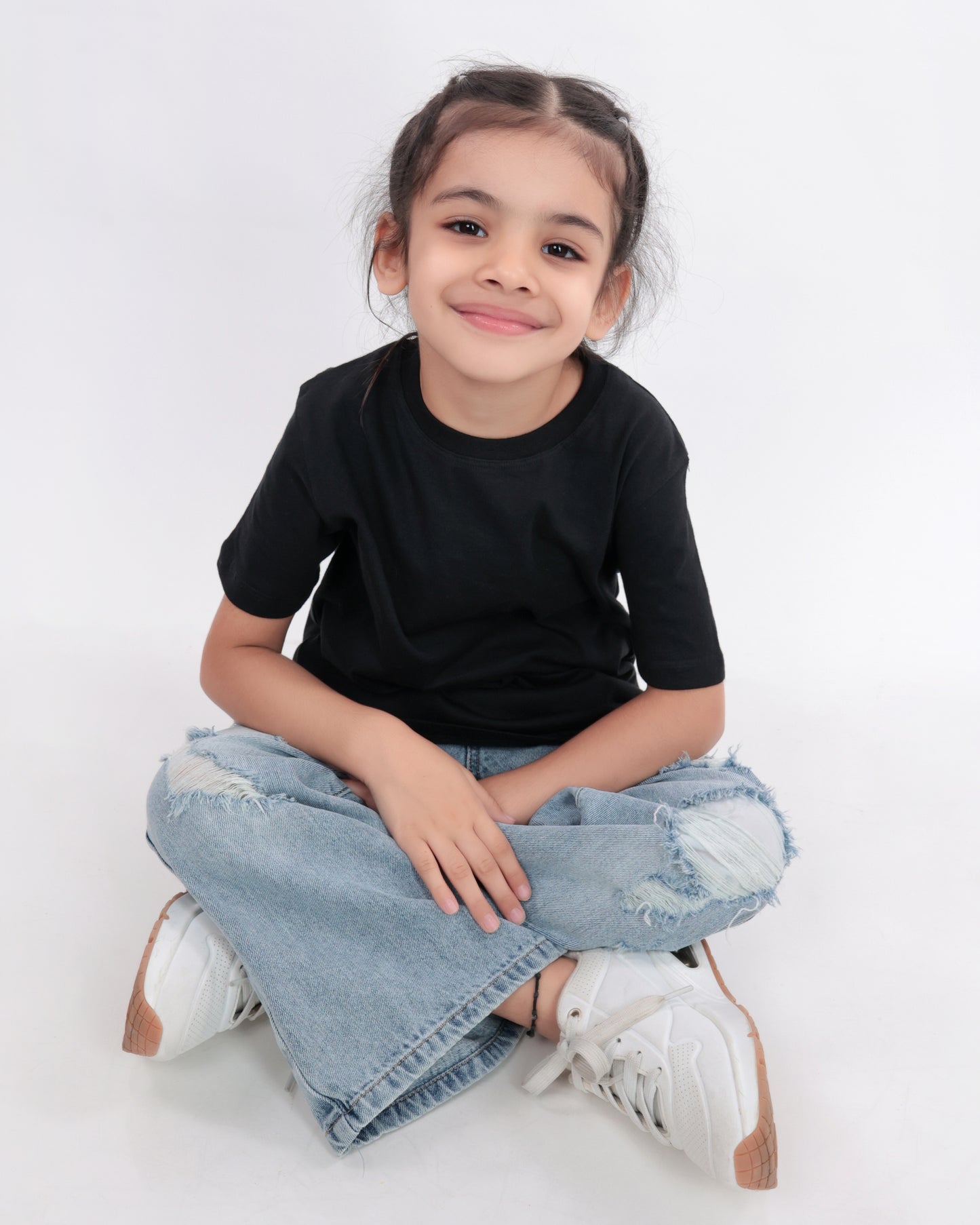 Unisex Plain Black T Shirt for Kids