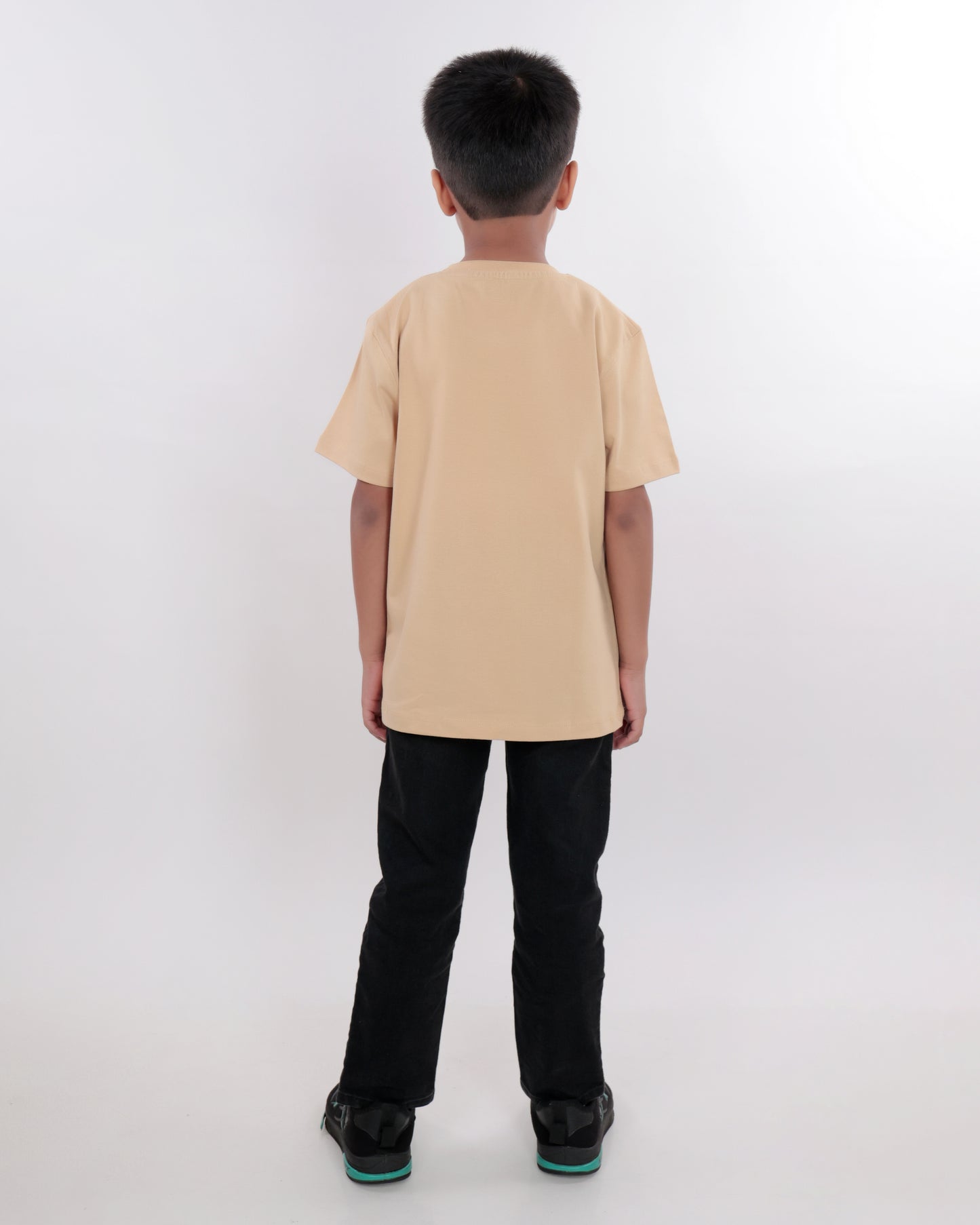 Unisex Plain Light Brown T Shirt for Kids