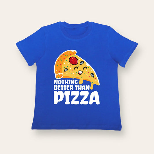 Unisex Royal Blue Pizza Lover T Shirt for Kids